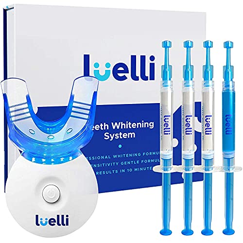 LUELLI Teeth Whitening Kit with LED Light, 35% Carbamide Peroxide, Teeth Whitening Gel, Helps to Remove Stains from Coffee, Smoking, Wines, Soda, Food, Home Dental Products for Sensitive Teeth
