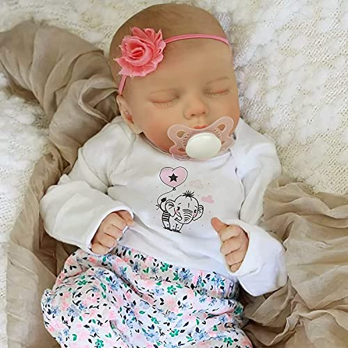 BABESIDE 17' Realistic Reborn Baby Dolls - Soft Body, Anatomically Correct, with Diaper, Soothe Toy, Bottle, Pacifier & Birth Certificate