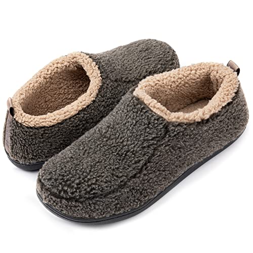 RockDove Men's Nomad Slipper with Memory Foam, Size 11-12 US Men, Mocha