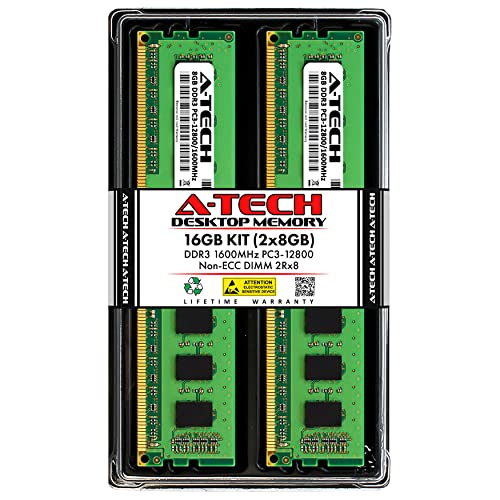 A-Tech 16GB Kit (2x8GB) RAM for Dell OptiPlex 9020, 9010, 7020, 7010, 3020, 3010, XE2 (USFF/SFF/MT/DT) | DDR3 1600 MHz DIMM PC3-12800 UDIMM Memory Upgrade