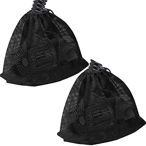 Hecaty 2 Pcs 12.2' x 15.9' Pump Barrier Bag, Pond Pump Filter Bag, Black Media Bag Large Pump Mesh Bag for Outdoor Water Ponds Filters (2Pcs-12.2'x 15.9')