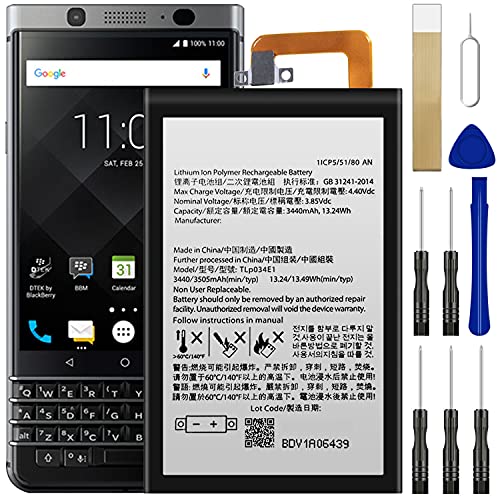 WUHAO Replacement Battery BAT-63108-003 Upgraded for BlackBerry Keyone BBB100-1 BBB100-2 BB100-7 BB100-5, BBB100-3 Sprint Battery with Adhesive Tape Tool Repair Kit