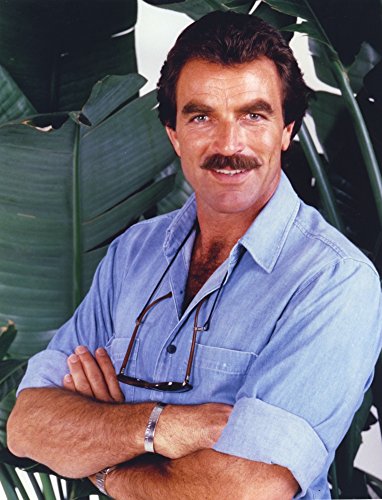 Tom Selleck smiling in Blue Denim Sleeves Photo Print (8 x 10)