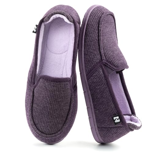 RockDove Women's Two-Tone Hoodback Slipper with Removable Insole, Size 8 US Women, Eggplant