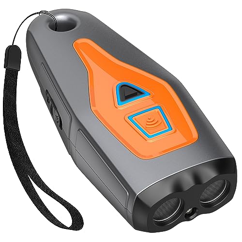 Ultrasonic Dog Barking Control Device Dual Sensor Anti Barking Device with Training/Deterrent Modes Rechargeable Dog Barking Silencer Training Device with LED Flashlight 25FT Range Safe for Human&Dogs