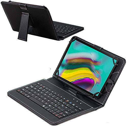 Navitech Black Keyboard Case Compatible with The 10.6' Fusion5 108 Octa Core Android Tablet PC