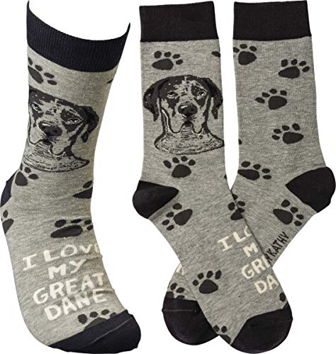 Primitives By Kathy Socks - I Love My Great Dane