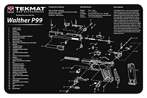 TekMat Walther P99 Gun Cleaning Mat,Black