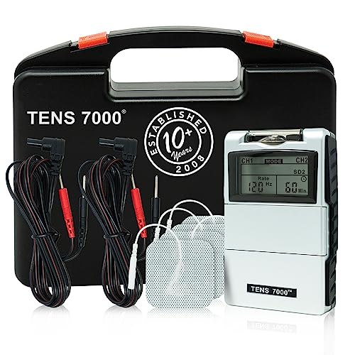 TENS 7000 Digital TENS Unit with Accessories - TENS Unit Muscle Stimulator for Back Pain Relief, Shoulder Pain Relief, Neck Pain, Sciatica Pain Relief, Nerve Pain Relief