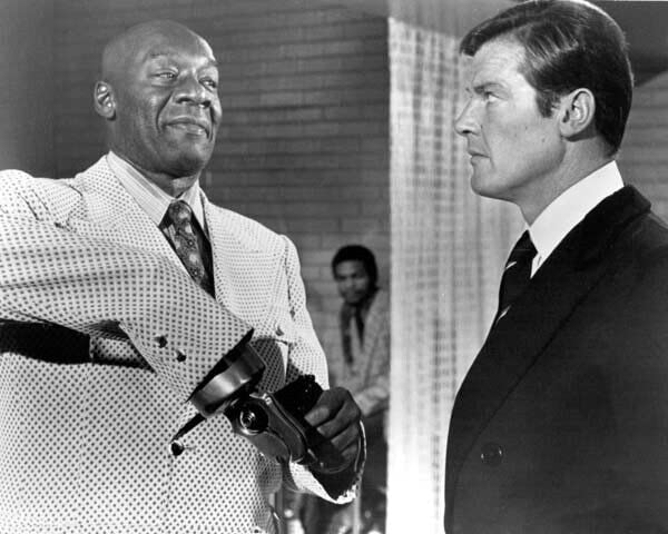 Live and Let Die 1973 Julius Harris Roger Moore Tee Hee and Bond 24x30 Poster Iconic Wall Art