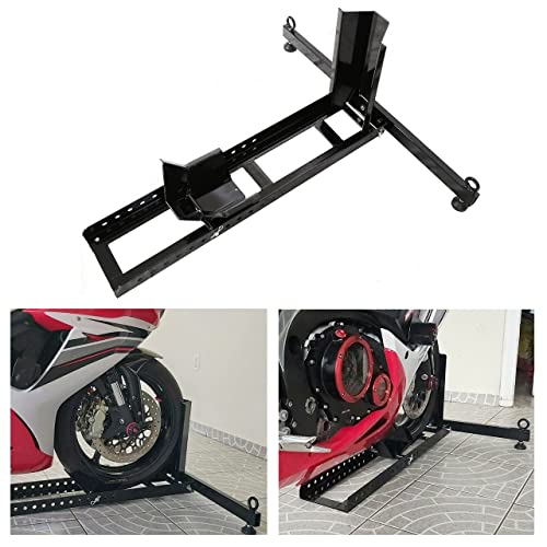 7BLACKSMITHS Adjustable Motorcycle Stand Wheel Chock Upright 1800lbs Capacit Heavy Duty Motorcycle Wheel Chock
