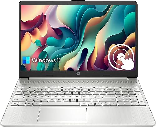 HP 2023 Newest Laptop, 15.6' Touchscreen Display, Intel Core i3-1115G4 Processor(Beat i5-1035G4), 8GB RAM, 256GB SSD, WiFi, Bluetooth, Numeric Keypad, Windows 11 Home in S Mode, Silver
