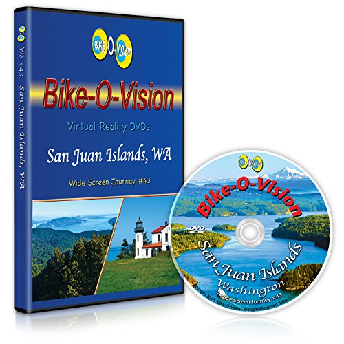 Bike-O-Vision - Virtual Cycling Adventure - San Juan Islands, WA - Perfect for Indoor Cycling and Treadmill Workouts - Cardio Fitness Scenery Video (Widescreen DVD #43)