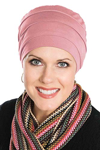 Comfort Cap-Caps for Women with Chemo Cancer Hair Loss Luxury Bamboo - Rose Quartz