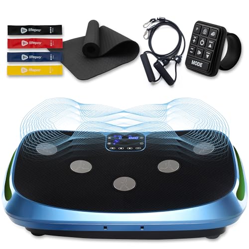 LifePro Rumblex 4D Vibration Plate Exercise Machine - Triple Motor Oscillation, Linear, Pulsation + 3D/4D Vibration Platform - Whole Body Viberation Machine for Home, Weight Loss & Shaping
