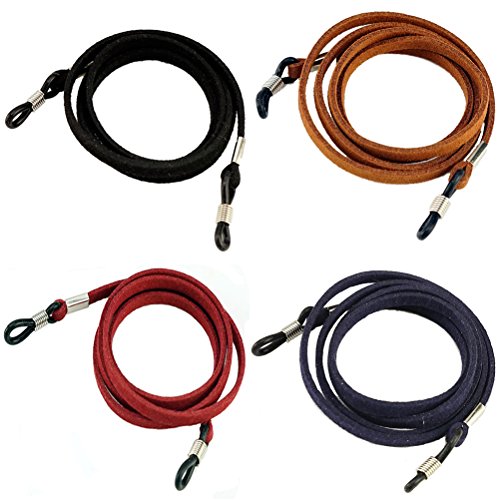 PINKSEE Eyeglasses Holder Strap Cord Leather Eyeglasses String Holder Necklace Glasses Lanyard