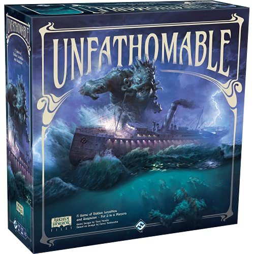 Unfathomable | Strategy Game for Teens and Adults | Arkham Horror | Hidden Traitor Board Game | Ages 14+ | 3-6 Players | Average Playtime 120-240 Minutes | Made by Fantasy Flight Games