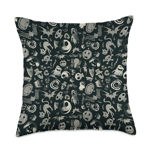 Disney Nightmare Before Christmas Black Throw Pillow, 18x18, Multicolor