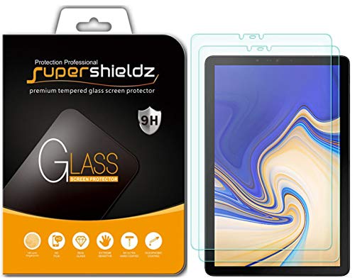 Supershieldz (2 Pack) Designed for Samsung Galaxy Tab S4 (10.5 inch) Screen Protector, (Tempered Glass) 0.33mm, Anti Scratch, Bubble Free