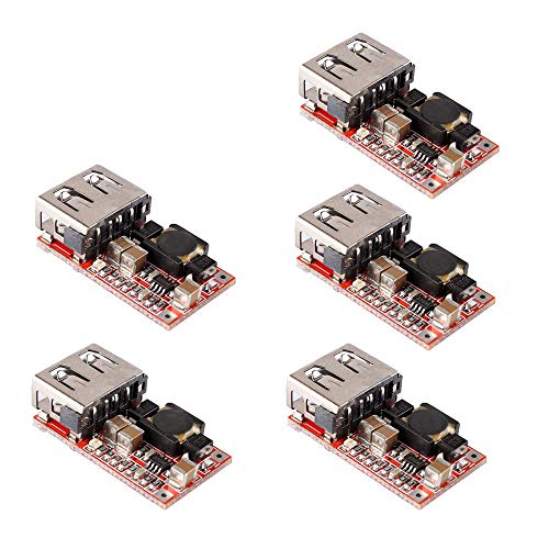 KOOBOOK 5Pcs DC-DC 6-20V 12V to 5V 3A CAR USB Charger Module DC Buck Step Down Converter