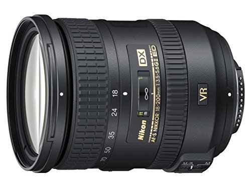 Nikon 18-200mm f/3.5-5.6G AF-S ED VR II Nikkor Telephoto Zoom Lens for Nikon DX-Format Digital SLR Cameras