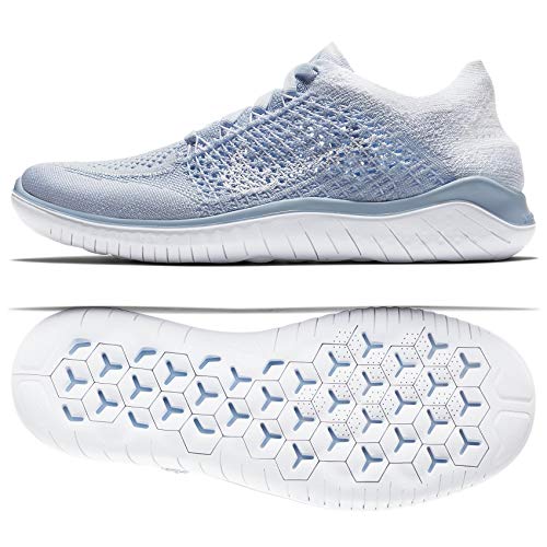 Nike Women's Free Rn Flyknit 2018 Running Shoe (8.5, Blue)