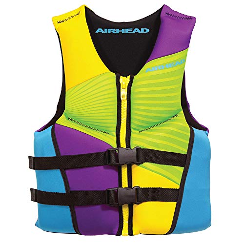 Airhead Youth GNAR Kwik-Dry NeoLite Flex Life Vest, Yellow Multi-color (10074-03-B)
