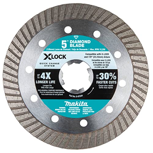 Makita E-07244 X-Lock 5' Turbo Rim Diamond Blade for Masonry Cutting