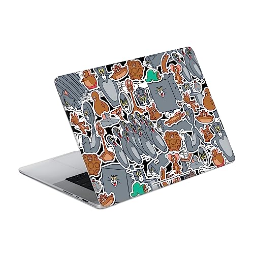 Head Case Designs Officially Licensed Tom and Jerry Funny Art Sticker Collage Graphics Vinyl Sticker Skin Decal Cover Compatible with MacBook Pro 16' A2485