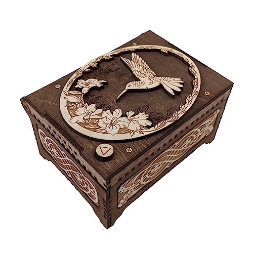 Hummingbird Custom Song Music Box, Personalized Photo Print, Plays Up to 8 minutes of Audio