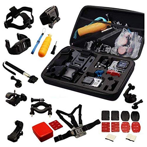Navitech 30-in-1 Action Camera Accessories Combo Kit with EVA Case Compatible with The Innovv C1 | C2 | C3 | C4 Mini Action Cam