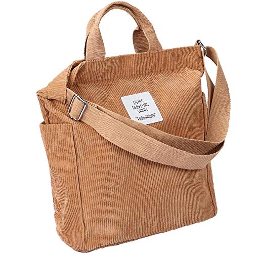 WantGor Large Tote Bag for Woman, Women's Crossbody Shoulder Handbags Big Capacity Shopping Bag (Brown)