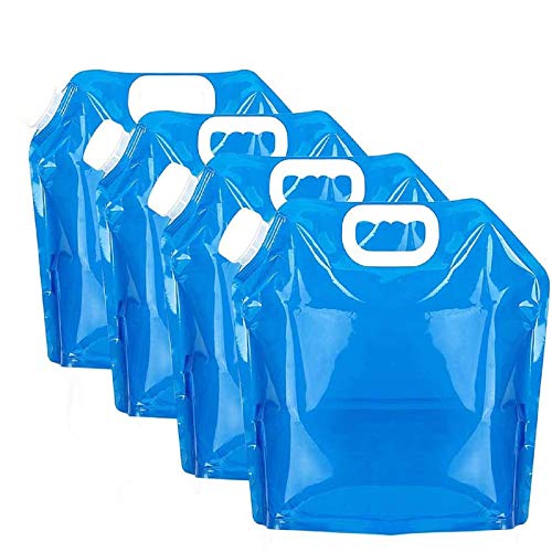 Redmoon 10Pcs 5L Collapsible Water Container, BPA Free,outdoor folding travel climbing camp emergency water bag container package for Sport Camping Riding Mountaineer, Food Grade