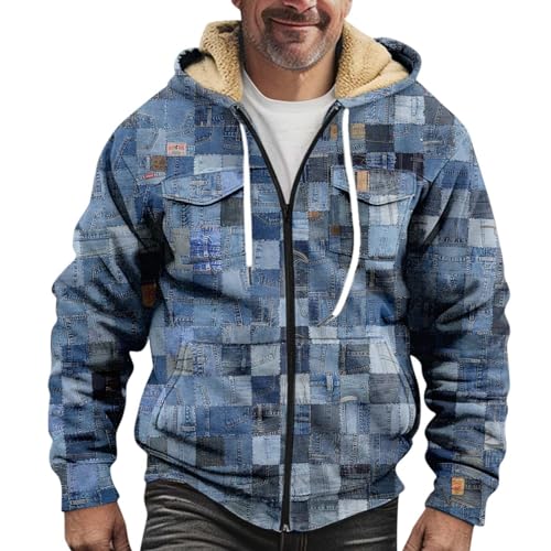 JJHAEVDY Coats for Men Full Zip Printing Jacket with Pocket Sherpa Jacket Anime Hoodie Men Gifts for Christmas Mens Fleece Jacket Mens Shirt Mens Crewneck Sweatshirts Sweatshirts