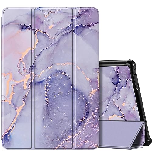 Fintie Slim Case for All-New Fire HD 10 Tablet (13th Generation, 2023 Release) - Trifold Lightweight Hard Shell Stand Cover with Auto Wake/Sleep, Lilac Marble