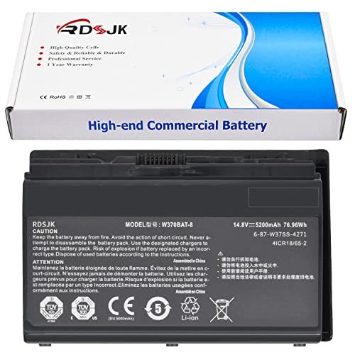 W370BAT-8 Battery Compatible Clevo W350ET W350ST W350ETQ W355STQ W370ET W370SK Sager NP6350 NP6370 Hasee CW35S Series 6-87-W37SS-427 6-87-W370S-427 6-87-W37ES-427 6-87-W370S-4271 14.8V 5200mAh 76.96Wh
