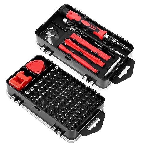 AXTH 116-in-1 Precision Screwdriver Set, [Bearing Steel] Small Screwdriver Professional Magnetic Mini Repair Tool Kit for Phone, Computer, Watch, Laptop, Macbook, Game Console, Eyeglass, Electronic