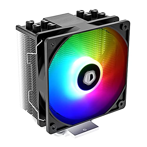 ID-COOLING SE-214-XT ARGB CPU Cooler 4 Heatpipes CPU Air Cooler ARGB Light Sync with Motherboard(5V 3-PIN Connector) CPU Fan for Intel/AMD, LGA 1700 Compatible