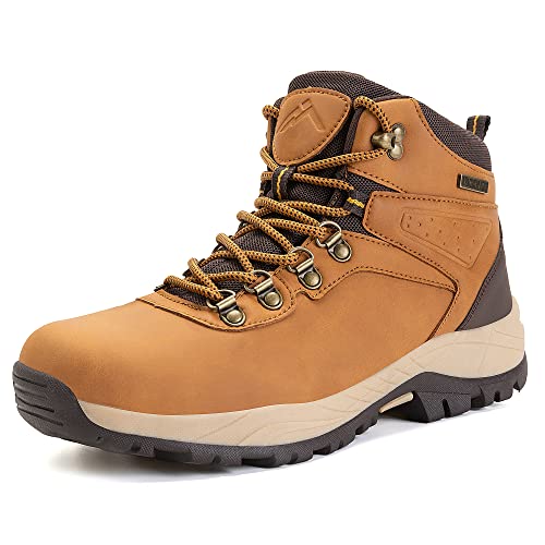 CC-Los Women's Waterproof Hiking Boots Work Boot Outdoor Trekking Camping Trail Yellow Size 7.5-8