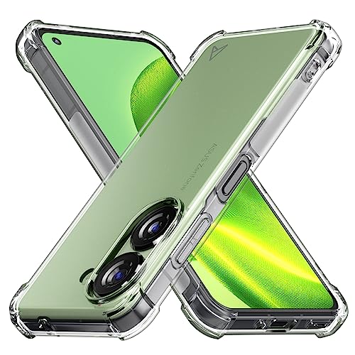 Foluu Clear Case for Asus Zenfone 10 - Scratch Resistant TPU Silicone Reinforced Corners Protective Cover for Asus Zenfone 10 2023