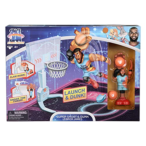 Moose Toys Space Jam: A New Legacy - Super Shoot & Dunk Playset with Lebron Figure, Multicolor (14568)