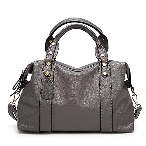 Women Vegan Leather Purses and Handbags Top Handle Shoulder Satchel Fashion Boston Bags