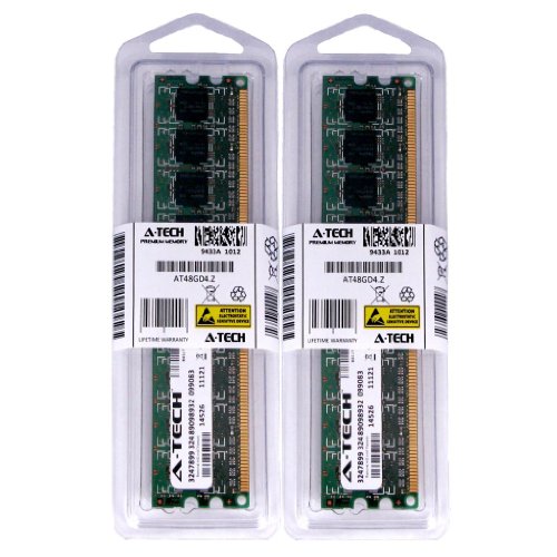 2GB KIT (2X 1GB) Gateway FX Series Desktop FX540 Series FX540B FX540 Series FX540S FX540 Series FX540XG FX7020 FX7024 FX7026 FX7029E DIMM DDR2 Non-ECC PC2-5300 667MHz RAM Memory Genuine A-Tech Brand