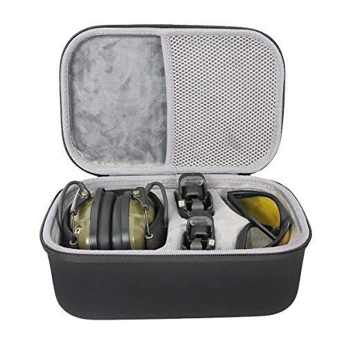 co2CREA Hard Travel Case Compatible with Howard Leight Impact Sport OD Electric Earmuff replacement for Genesis Sharp-Shooter Safety Eyewear Glasses
