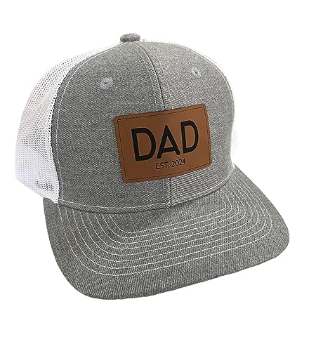 Silva lining designing Mens hat Hat for Men Dad Established 2024 hat New dad hat Gift for New dad Established hat for Men Casual hat Hat for Guys Guy hat (Grey/White mesh)