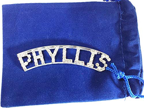 Personalized PHYLLIS Rhinestone Name Pin