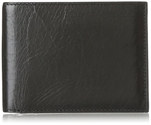 Bosca Men's Wallet, Old Leather Continental Bifold Wallet with I.D. Flap, Black