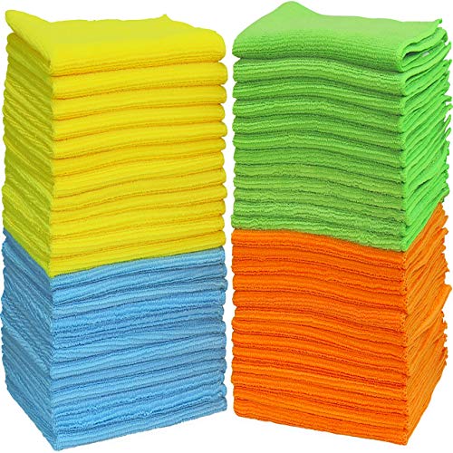 50 Pack - SimpleHouseware Microfiber Cleaning Cloth (12' x 16')