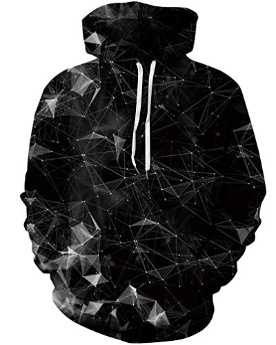 sanatty Unisex Hoodies 3D Print Galaxy Pullover Hooded Sweatshirt Hoodies with Big Pockets