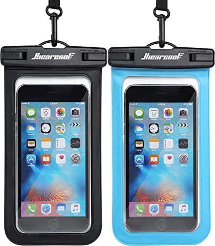 Hiearcool Universal Waterproof Case, Waterproof Phone Pouch Compatible for iPhone 15 14 13 12 Pro Max XS Plus Samsung Galaxy S22 Cellphone Up to 8.3', IPX8 Cellphone Beach Bag for Travel - 2 Pack